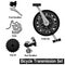 Set of Silver bicycle transmission part