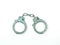 A set of silver handcuffs