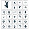 Set of simple animals icons