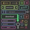 A set of simple buttons for web design vector EPS10