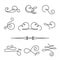 Set of simple calligraphic swirls and dividers