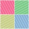 Set of simple colorful seamless patterns dots