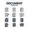 Set of simple document icons.