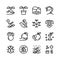 Set of simple farming icons, vector