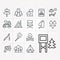Set of simple nature icons