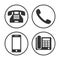 Set of simple phone icon