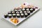 Set of simple sushi maki. Isolated on a white background