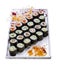 Set of simple sushi maki. Isolated on a white background