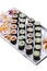 Set of simple sushi maki. Isolated on a white background