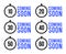 Set of simple timers. Coming soon or Countdown Timer vector icons set. Stopwatch icons set in flat style, digital timer clock and