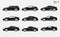 Set of simple vector icons for cars of different classes.