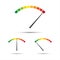 Set of simple vector tachometers with indicators