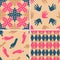 Set of simple vintage patterns