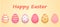 A set of six eggs for the celebration of Happy Easter. A pattern in gentle pastel shades, the main colors are yellow, pink.