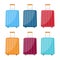 Set of six multicolored travel bag