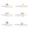 Set of six spa and wellness logos (vector)