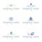 Set of six spa and wellness logos (vector)