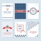 Set of six vector banner templates in marine style