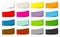 Set Of Sixteen Colorful Textile Label Zig Zag