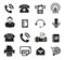 Set of sixteen communication icon