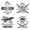 Set of skateboarding emblems