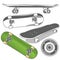 Set of skateboards