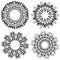 Set of sketch design mandalas decorative