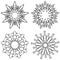 Set of sketch design mandalas decorative