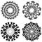 Set of sketch design mandalas decorative