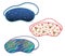 A set of sleep masks with different fabric patterns. Vector illustration
