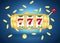 Set of slot machine golden casino or golden lucky jackpot gambling machine or spin fortune casino template