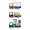 Set of Small Cargo Trucks