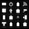 Set of Smart home, Eco Air conditioner, Light, Dial, Home, conditioner icons