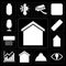 Set of Smart home, Smart, Lightbulb, Chart, Home, Air conditioner, Remote, Voice control, editable icon pack