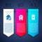 Set Smart home, with wi-fi and Mobile heart rate. Business infographic template. Vector