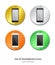 Set of Smartphone buttons design, vector illustration