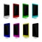 Set smartphone touch screen, color. Vector EPS10