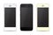 Set of smartphones. Black, white and golden. Vector illustration