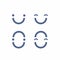 Set of smile emoticon logo and icon