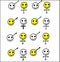 Set of smiley genders icons