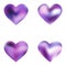 Set of smooth backgrounds hearts
