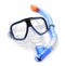 Set for snorkeling on white background