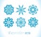 Set of snowflakes fractals or mandalas