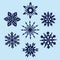 Set of snowflakes icons