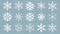 Set of snowflakes. Laser cut pattern for christmas paper cards, design elements, scrapbooking. Vector illustration