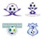 Set Soccer balls logos