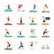 Set Of Soccer, Cricket, Hockey, Sports Player Icons