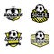 Set of soccer league badges