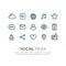 Set of Social Media and Network Symbols