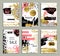 Set of social media sale website and mobile banner templates with golden texture. Vector banners, posters, flyers, email